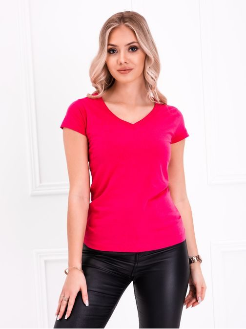Pohodlné ružové dámske tričko SLR002