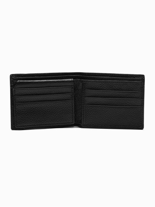 Kožená peňaženka v čiernej farbe A790