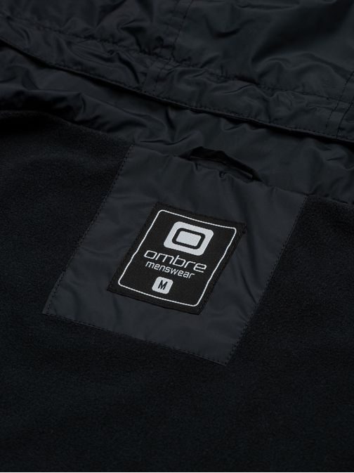 Pohodlná prechodná bunda v čiernej farbe C447