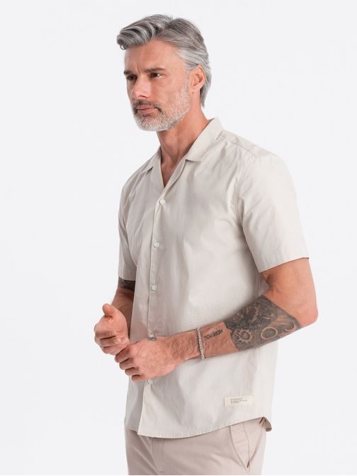 Kubánska krémová košeľa V7 SHSS-0168