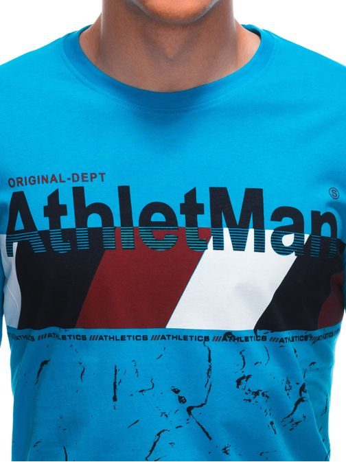 Jedinečné svetlo-modré tričko AthletMan S1887