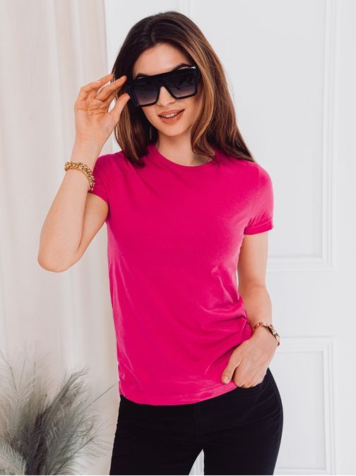 Dámske obyčajné ružové tričko SLR001