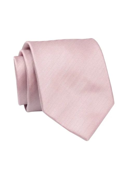 Nádherná púdrovo ružová kravata Alties