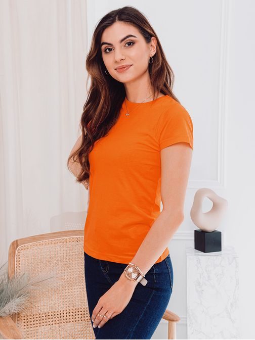 Dámske obyčajné oranžové tričko SLR001