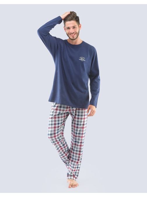 Pohodlné pyžamo v modrej farbe Atila