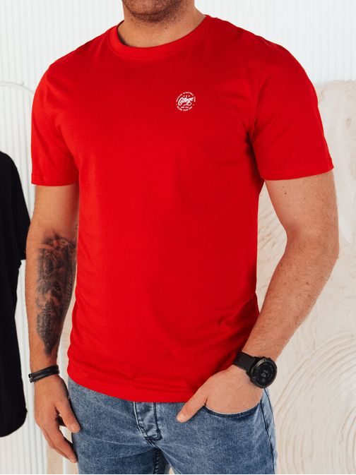 Trendy červené tričko s jemným logom