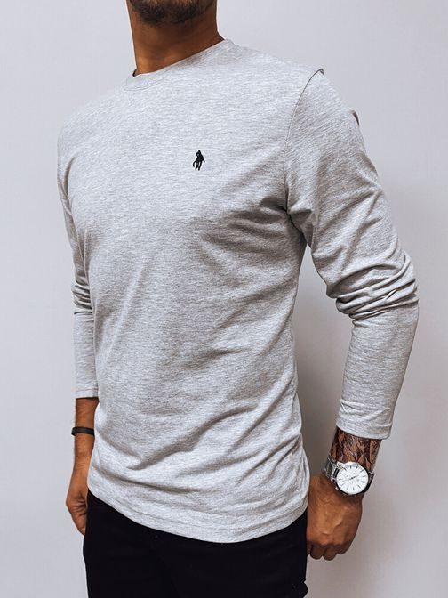 Trendy šedé tričko s dlhým rukávom