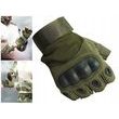 Vojenské bezprstové rukavice survival XL - khaki zelná