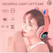 Bezdrátová sluchátka s kočičíma ušima - B39M, modré