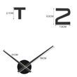 Designové 3D nalepovací hodiny 60 až 130 cm (Iso)