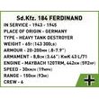 COBI 2583 II WW Sd. Kfz. 184 Ferdinand, 1:28, 1268 k, 1 f