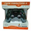 Ovladač pro PS4 s kabelem - Twin Vibration IV -Černá