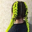 Vlasový příčesek - zelenožlutý