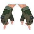 Vojenské bezprstové rukavice survival XL - khaki zelná