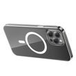 Pouzdro na telefon Baseus Magnetic Crystal Clear pro iPhone 12 Pro (průhledné) s ochranným krytem displeje z tvrzeného skla a čisticí sadou