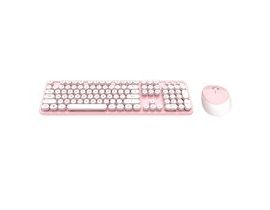 Sada bezdrátové klávesnice a myši MOFII Sweet 2.4G (bílo-růžová)