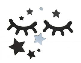 Dekorace na zeď - Spící očka s hvězdičkami, modré, Adam Toys