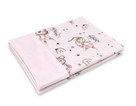 Oboustranná deka Bavlna + Velvet 100 x 75 cm, Little Balerina - růžová