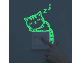 Svítící nálepky nad vypínač - kočička