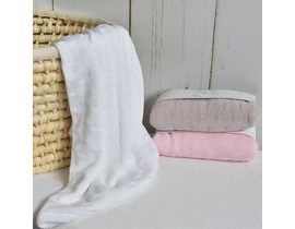 Bambusová dětská pletená deka, 80 x100 cm, bílá