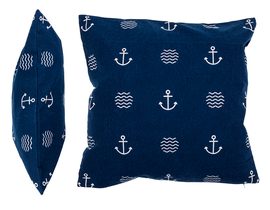 Modrý dekorační polštář, Modern Maritime (čtvercový)