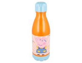 Dětská plastová láhev na pití Prasátko Pepa 560 ml - oranžová