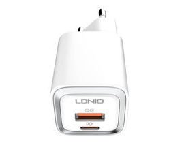 Nástěnná nabíječka LDNIO A2318C USB, USB-C 20W + Lightning kabel