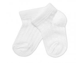 Kojenecké žakarové ponožky se vzorem, bílé