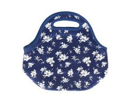 Svačinová taška - Modrá květina