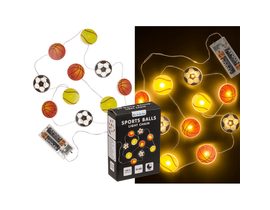 Světelný řetěz, Sportovní míče, s LED, s časovačem, délka: 1,60 m, pro baterie typu mignon (AA), v dárkové krabici