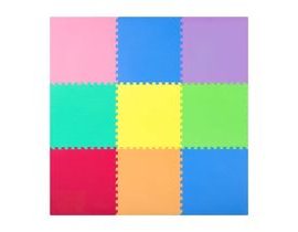 Puzzle pěnová podložka 180x180cm 9 ks vícebarevné