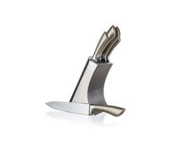 BANQUET Sada nožů METALLIC Platinum, 5 ks a nerezový stojan