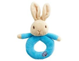 Rainbow Chrastítko kroužek králíček Petr & Flopsy 1 ks modrá