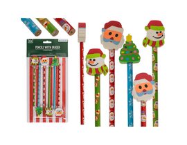 Vánoční tužky s gumou, 15 x 26 x 1.5cm