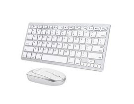 Kombinovaná myš a klávesnice Omoton KB066 30 (stříbrná)