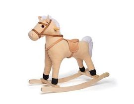 Bigjigs Toys Dřevěný houpací kůň béžový