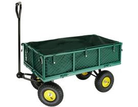 tectake 400973 zahradní přepravní vozík 350kg - zelená zelená kov
