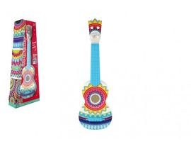 Kytara/ukulele plast 55cm s trsátkem barevná v krabici 24x59x8cm