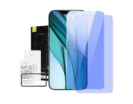 Baseus Tvrzené sklo proti modrému světlu 0,3 mm pro iPhone 14/13/13 Pro (2 ks)