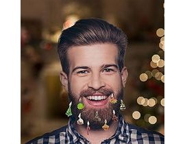 Vánoční ozdoby na vousy