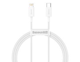 Kabel USB-C na Lightning řady Baseus Superior, 20W, PD, 1m (bílý)