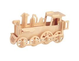 Woodcraft Dřevěné 3D puzzle malá lokomotiva
