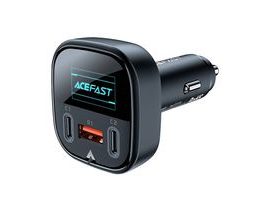 Nabíječka do auta Acefast B5, 101 W, 2x USB-C + USB, OLED (černá)