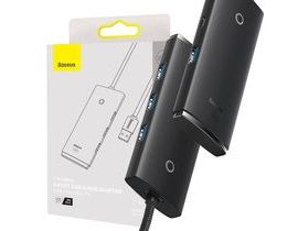 Rozbočovač řady Baseus Lite 4v1 USB na 4x USB 3.0, 25 cm (černý)