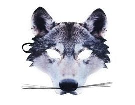 Maska vlk s vousy dětská