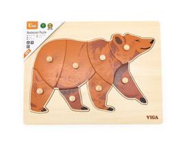 Dřevěná montessori vkládačka - medvěd