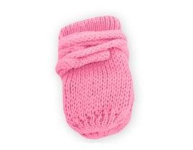 Kojenecké rukavičky pletené, zimní - růžové/malinové, Baby Nellys