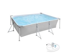 tectake 402894 bazén obdélníkový s filtračním čerpadlem 300 x 207 x 70 cm