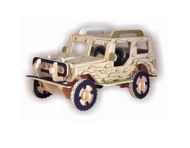 Woodcraft Dřevěné 3D Jeep