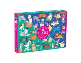 Mudpuppy Oboustranné puzzle Psi a kočky 100 dílků